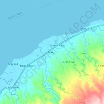 Mappa topografica Maigo, altitudine, rilievo