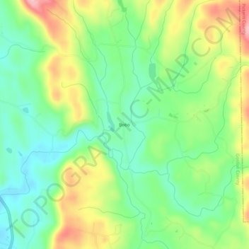 Mappa topografica Bobo, altitudine, rilievo