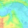 Mappa topografica Surlingham, altitudine, rilievo