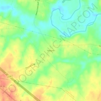 Mappa topografica Dongola, altitudine, rilievo