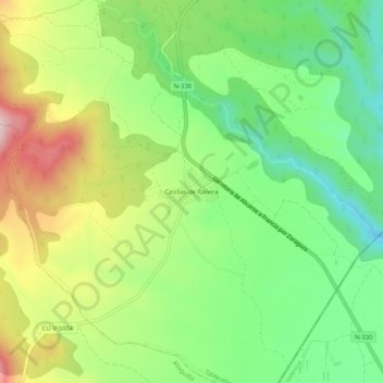 Mappa topografica Casillas de Ranera, altitudine, rilievo