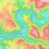 Mappa topografica Lagarde-Viaur, altitudine, rilievo