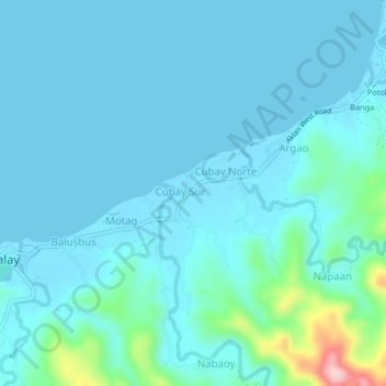 Mappa topografica Chalung, altitudine, rilievo