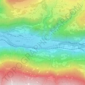 Mappa topografica Dörfl, altitudine, rilievo