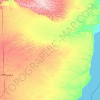 Mappa topografica باري Bari, altitudine, rilievo