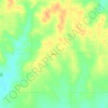 Mappa topografica Nelson, altitudine, rilievo
