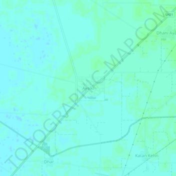 Mappa topografica Ayalki, altitudine, rilievo