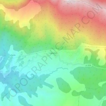 Mappa topografica Laguarta, altitudine, rilievo