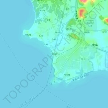 Mappa topografica 河口杨, altitudine, rilievo