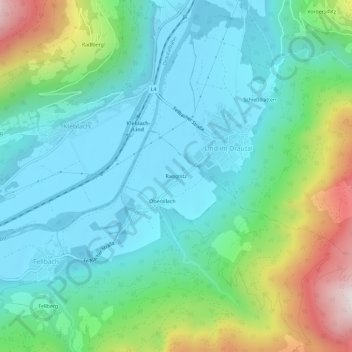 Mappa topografica Raggnitz, altitudine, rilievo
