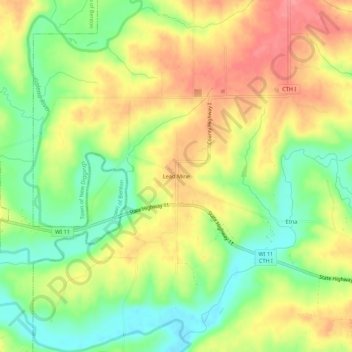 Mappa topografica Lead Mine, altitudine, rilievo