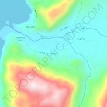 Mappa topografica Rupumeica, altitudine, rilievo
