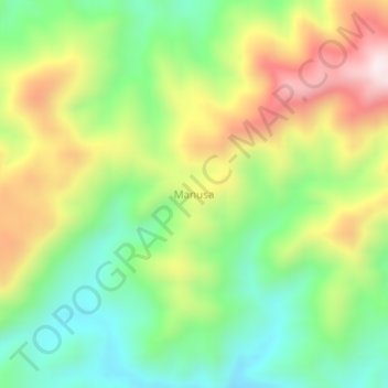 Mappa topografica Manusa, altitudine, rilievo