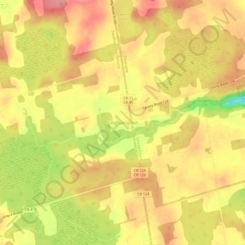 Mappa topografica Singhampton, altitudine, rilievo
