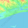 Mappa topografica Gulfport, altitudine, rilievo