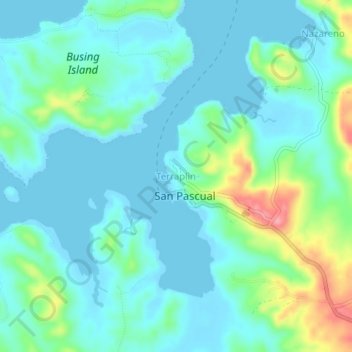 Mappa topografica Terraplin, altitudine, rilievo