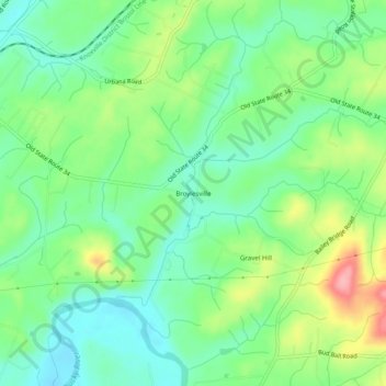 Mappa topografica Broylesville, altitudine, rilievo