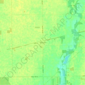 Mappa topografica Mohawk, altitudine, rilievo