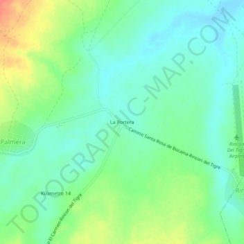 Mappa topografica La Portera, altitudine, rilievo