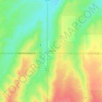 Mappa topografica Last Chance, altitudine, rilievo