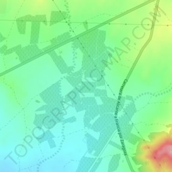 Mappa topografica Alpujarras, altitudine, rilievo