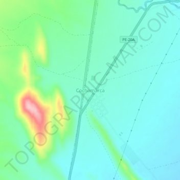 Mappa topografica Cochamarca, altitudine, rilievo
