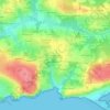 Mappa topografica Saint-Guenole, altitudine, rilievo