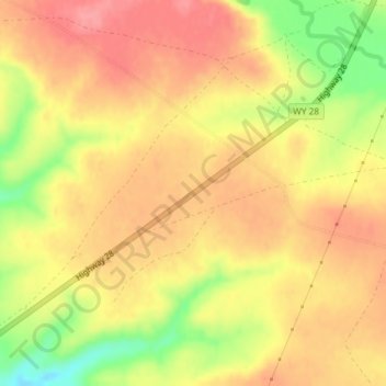 Mappa topografica South Pass, altitudine, rilievo