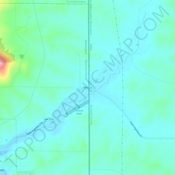 Mappa topografica Willard, altitudine, rilievo