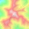 Mappa topografica Spanish Fork Peak, altitudine, rilievo