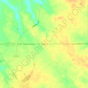 Mappa topografica Nabb, altitudine, rilievo
