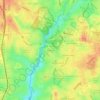 Mappa topografica Brandon, altitudine, rilievo