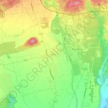 Mappa topografica Lestans, altitudine, rilievo