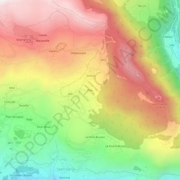 Mappa topografica Plau, altitudine, rilievo