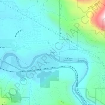 Mappa topografica Reiter, altitudine, rilievo