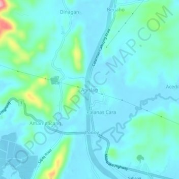 Mappa topografica Anislag, altitudine, rilievo