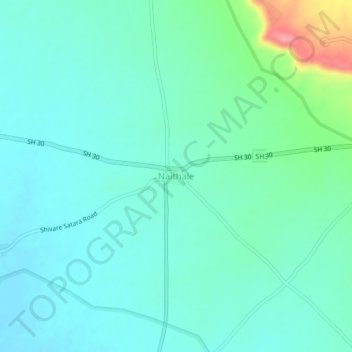 Mappa topografica Naithale, altitudine, rilievo