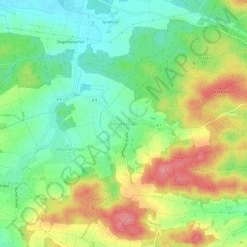 Mappa topografica Rommelsried, altitudine, rilievo