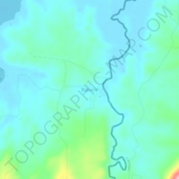 Mappa topografica Baluno, altitudine, rilievo