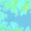 Mappa topografica Cape Sable, altitudine, rilievo