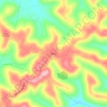 Mappa topografica Spann, altitudine, rilievo