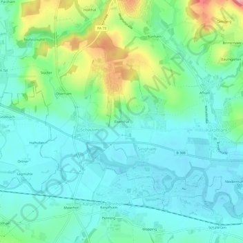 Mappa topografica Eisenthal, altitudine, rilievo