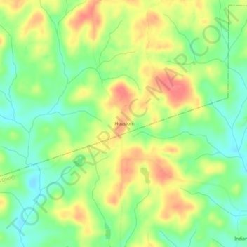 Mappa topografica Houston, altitudine, rilievo
