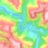 Mappa topografica Mialet, altitudine, rilievo