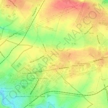 Mappa topografica Chaban, altitudine, rilievo