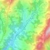 Mappa topografica Caldine, altitudine, rilievo