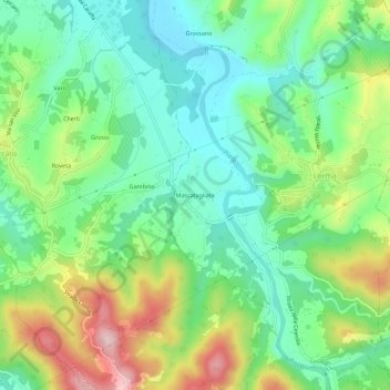 Mappa topografica Mascatagliata, altitudine, rilievo