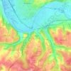 Mappa topografica Puyrateau, altitudine, rilievo