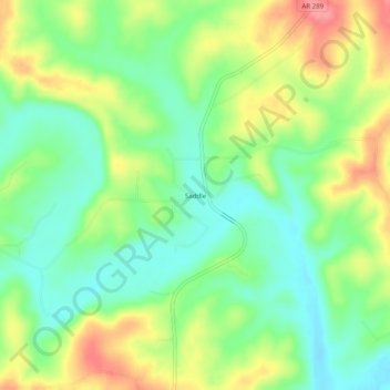 Mappa topografica Saddle, altitudine, rilievo