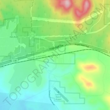 Mappa topografica Maine, altitudine, rilievo